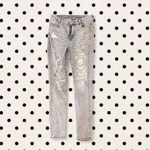 Distressed Gray Women's American Eagle extreme hi rise jegging Jeans